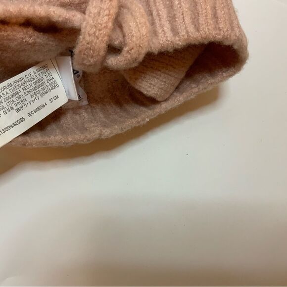 New Zara Baby Girl Fuzzy Bunny Ears Warm Hat 6-12M - Picture 8 of 8